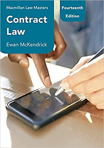 Contract Law (Macmillan Law Masters, 8) 14th Edition BY McKendrick - Orginal Pdf